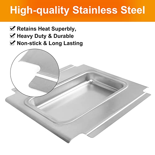 Hisencn 80580 Catch Pan Holder for Weber Q200 and Q300 Series Gas Grill, Drip Tray for Weber Q200 Q300 Q220 Q240 Q2000 Q2200 Q320 Collection Pan with 15 Pack Aluminum Foil Liner Replace Part for 41877