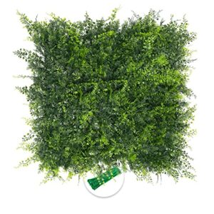 skyjade artificial grass wall panels, privacy fence screen, 12pcs 20″x20″ fortune leaf hedge wall panels, grass wall backdrop panels for indoor outdoor, garden greenery wall decor