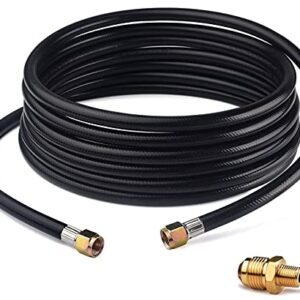 20FT Propane Hose with 3/8" Female Flare for Gas Grill, RV, Fire Pit, Heater, with a Pipe Fitting 3/8" Flare x 1/8" MNPT