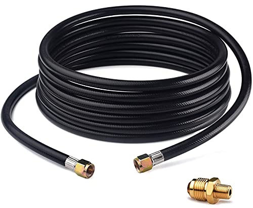 20FT Propane Hose with 3/8" Female Flare for Gas Grill, RV, Fire Pit, Heater, with a Pipe Fitting 3/8" Flare x 1/8" MNPT