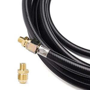 20FT Propane Hose with 3/8" Female Flare for Gas Grill, RV, Fire Pit, Heater, with a Pipe Fitting 3/8" Flare x 1/8" MNPT