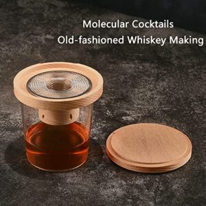 Cocktail Smoker Kit with Torch,4 Flavors of Wood Smoker Chips and Bourbon,with for Whiskey and Old Fashioned Drinks Smoker Infuser kit,Fine Whiskey Gift for Men,Dad,Husband,Anniversary(No Butane)