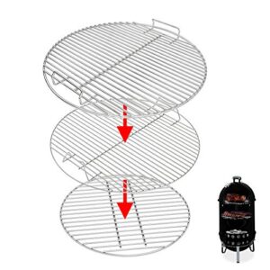 hisencn 7432 cooking grid, 85042 lower grate, 63013 charcoal grates for weber 18-inch smokey mountain cooker, charcoal smoker grill