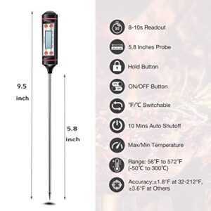 Beer Can Chicken Holder Combo with Free Meat Thermometer- Vegetable Grill Basket-BBQ Grilling Gifts for Men Accessories-Roaster Rack - Vertical Stand for Kabob-Fish-Turkey-Fits Outside Smoker