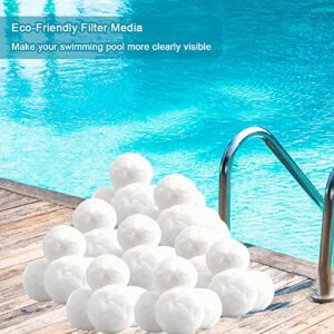 Maturead JUCJET 3.1 Lbs Pool Filter Balls Eco-Friendly Fiber Filter Media for Swimming Pool Aquarium Fish Tanks Filters Alternative to Sand(Equivalent to 110 Lbs Pool Filter Sand)