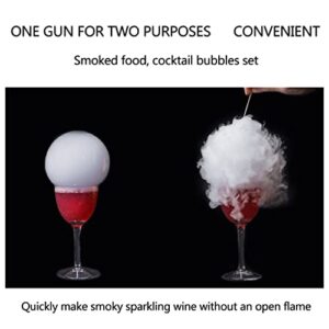 GYQZC Smoke Infuser Cocktails Flavor Blaster Smoker Machine DIY Tools Smoke Bubble Gun Portable Handheld for Meat, Drinks, BBQ, Cheese