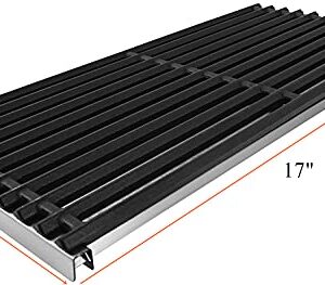 SafBbcue Cast Iron Grate and Stainless Steel Emitter Compatible with Charbroil Commercial Infrared 2 3 4 5 6 Burner Grills 463242515 466242515 463243016 463367016 466242516 463342620 463346017