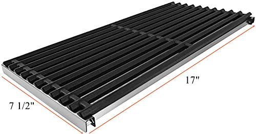 SafBbcue Cast Iron Grate and Stainless Steel Emitter Compatible with Charbroil Commercial Infrared 2 3 4 5 6 Burner Grills 463242515 466242515 463243016 463367016 466242516 463342620 463346017