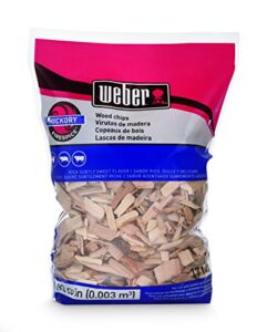 weber stephen products 17143 hickory wood chips, 192 cu. in. (0.003 m³)