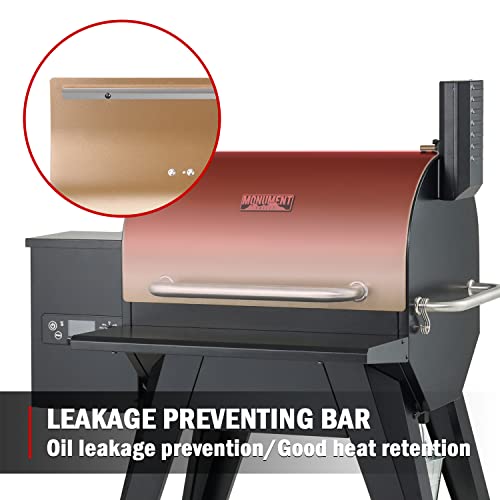 Monument Grills 86030 Wood Pellet Grill and Smoker for Outdoor Cooking, with chimney, Bronze