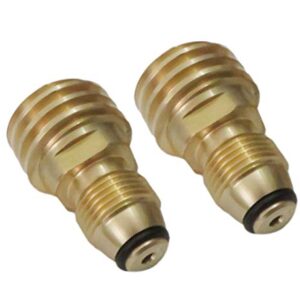 Set(2) Converts Propane LP Tank POL Service Valve to QCC Outlet Brass Refill Adapter