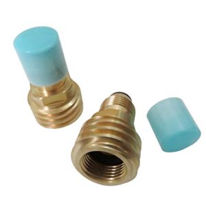 Set(2) Converts Propane LP Tank POL Service Valve to QCC Outlet Brass Refill Adapter