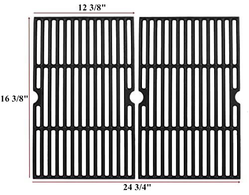 16.5 Inch Cooking Grates for Kenmore 4 Burner 146.16197211, 146.16198211, 146.34461410, 146.1001651 Gas Grill, Cast Iron Grill Cooking Grids, 2 Pack