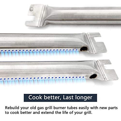 Hongso 7508 Stainless Steel 3 Burner Tube Set Replacement for Weber Genesis Silver B and C, Spirit 700 and Genesis Gold, Spirit E-310 & E-320 (2007-2012) Gas Grills