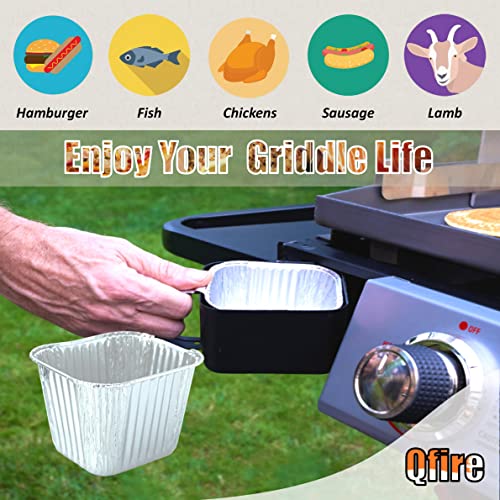 Qfire 24 Pack Small Griddle Drip Grease Cup Liners Compatible with 1 Burner & 2 Burner Razor Griddles,GGC2030M/GGT2160M/GGC2228MG Razor Griddle Grease Liner Accessories(Small Size)