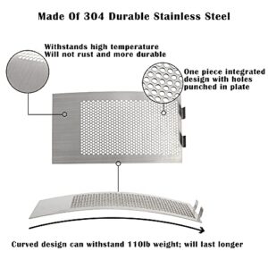 Mesh Screen XL for Big Green Egg,Punched Metal Mesh Screen for Extra-Large Big Green Egg, Bottom Vent Mesh Panel for BGE, XL BGE Stainless Steel Draft Door Screen, BGE Accessories, Grill Accessories