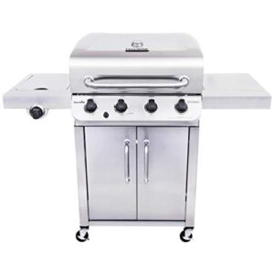char-broil 463375919 performance stainless steel 4-burner cabinet style liquid propane gas grill
