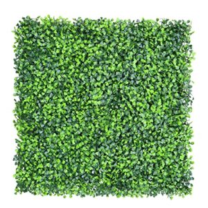 windscreen4less artificial faux ivy leaf decorative fence screen 20” x 20″ boxwood/milan leaves fence patio panel, harmonious boxwood 4 pieces