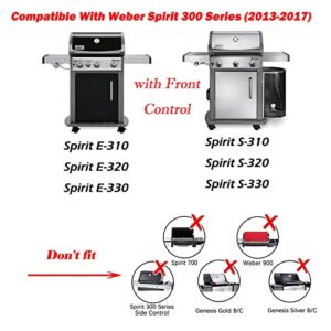 SUONA 69787 304SS Burner Tube Set for Weber Spirit 300 & Spirit II 300 Series (Front Control) E-310 S-310 E-320 S-320 E-330 S-330 SP-330 (2013 and Newer) Grill Parts Burner Replacement 18 Inch