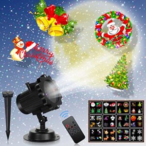 christmas lights,unifun 12 patterns led projector lights with red and green dot star , waterproof landscape light for celebration halloween ,christmas ,birthday and party decoration
