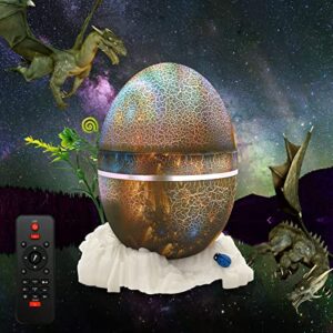 star aurora galaxy projector dinosaur egg projector night light with bluetooth,timing function,14 colors mixed ocean wave move star lights for birthday party,computer room and game room decoration