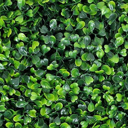 Artificial Greenery Boxwood, Privacy Fence Screen Faux Plant, UV Resistant Topiary Hedge, for Outdoor Indoor Use as Wall Backdrop, Garden, Backyard, Event Decorations (20” x 20”)