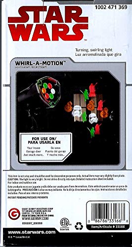 Gemmy 33166 Whirl-a-motion Christmas Led Star Wars Light Show Projector, Multicolored