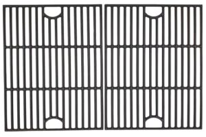 bbqstar bbq grill grate 17-inch matte cast-iron cooking grate replacement with grill grate lifter for nexgrill 4 burner 720-0830h, 720-0670a, 720-0783e, uniflame gbc981, kenmore 2-pack