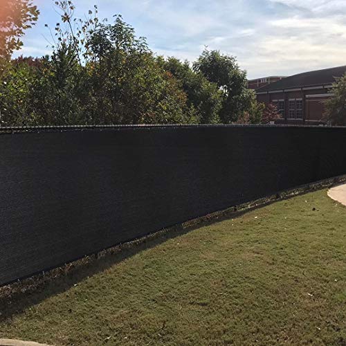 Artpuch Fence Privacy Screen 6' x 50' Black Heavy Duty Fence with Brass Grommets for Wall Garden Yard Backyard Indoor Outdoor