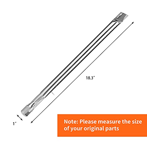 Hisencn Grill Replacement for Smoke Hollow 6500, 6800, PS9500, PS9900, SH5000, SH9916 16 1/2 Inch Porcelain Steel Heat Plate Shield, Stainless Steel Pipe Burners, 3 Pack