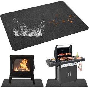 loreinta fireproof grill mats,under grill mat 40×60 inch,grill floor mats for outdoor grill,grill matte for outdoor grill for deck,large grill mat,waterproof,oil and dirt resistant, easy to clean