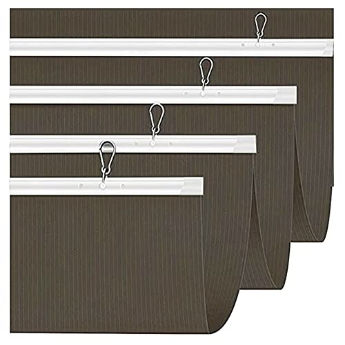 Patio Awning Shade Cover Pergola Canopy - Slide on Wire Cable Wave Drop Shade Cover - Waterproof and UV Resistant - Shade Sail Awning for Deck Porch ( Color : Coffee , Size : 0.5x4m )