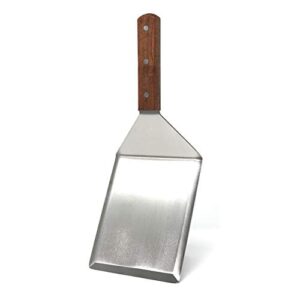 winco tn56 offset turner, stainless steel & wood