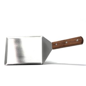 Winco TN56 Offset Turner, stainless steel & wood