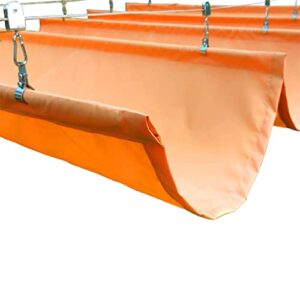 retractable patio awning deck awning – water resistant canopy – slide on wire cable wave drop shade cover – uv protection sun shade for yard, porch, balcony ( color : orange , size : 0.5x2m )