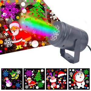 Christmas Projector Lights, with 16 LED Patterns Lights Snow Fall Effect Christmas Light Projector for Patio Garden Xmas Holiday Party Decoration