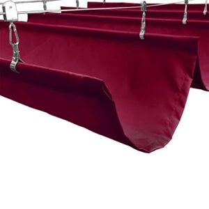 Patio Awning Pergola Canopy Replacement Shade Cover - Slide on Wire Cable Wave Drop Shade Cover - Waterproof and UV Resistant - Shade Sail Awning for Deck Porch ( Color : Red , Size : 0.8x4m )