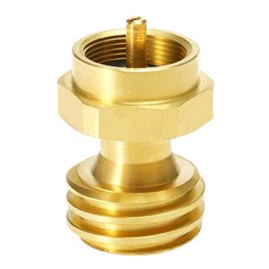 Joywayus Solid Brass Steak Saver Adapter 1 LB Hex Propane Adapter Converter Universal Small Bottle for Gas Grill and Propane Tree - 1''-20 Male Throwaway Cylinder Thread