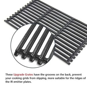 Hongso 17 inch Porcelain Coated Cast Iron Grates for Charbroil Commercial Tru Infrared 463242716, 466242715, 463242715, 466242815, G533-0009-W1, Lowe's 606682, Walmart 555179228, 3-Pk, PCB004