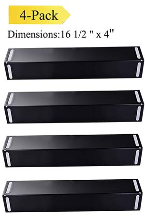 P9215A (4-Pack) 16 1/2 Inches Porcelain Steel Heat Plate Replacement for BBQ Grillware, Uniflame, Charbroil 463210310, 463210511, 463211511, 463211513, 463211514, 463211711 Grill Chef and Others