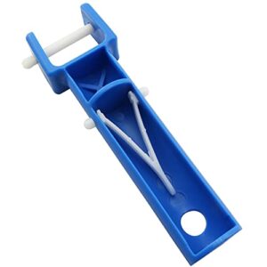 RLECS Vacuum Head Handle 2PCS Blue Color Vacuum Pool Brush Handle Universal Replacement Parts with V Clips and Pins for Swimming Pool Spa Vacuum