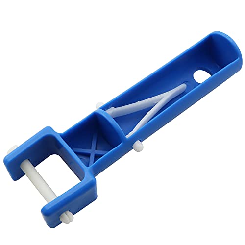 RLECS Vacuum Head Handle 2PCS Blue Color Vacuum Pool Brush Handle Universal Replacement Parts with V Clips and Pins for Swimming Pool Spa Vacuum