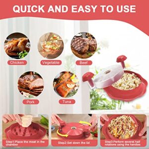 Chicken Shredder, Chicken Breast Shredder, Meat Shredder Machine with Ergonomic Handles and Anti-Slip Base, ShredMachine for Beef Pulled Pork and Chicken 10.2 inch Dishwasher Safe (Clear)