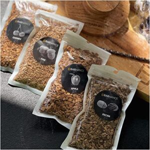 Cocktail Smoker Wood Chips by Barhance - Oak, Pecan, Cherry, Apple Wood Chips for Smoking Cocktail - Smoking Wood Chips for Whiskey, Bourbon, Cocktails - Wood Chips for SMoker - Gift for Bartenders