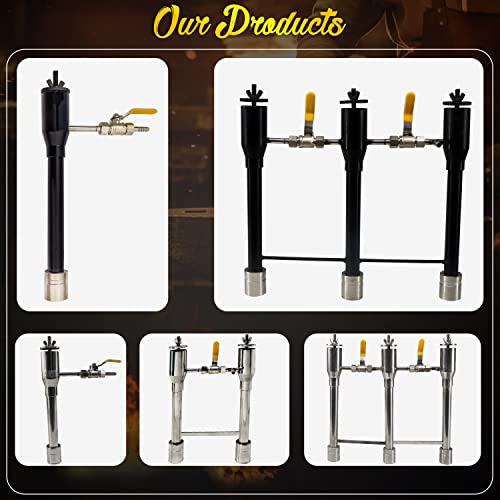 Simond Store Propane Forge Double Burner Kit, Propane Double Burner for Melting Furnace Foundry Forge Blacksmithing Jewelry Making Kiln Farrier - Steel Propane Burner with Valve