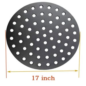 Dongftai 17 inch Round Cast Iron Fire Grate Replacement Parts for XLarge Big Green Egg,Fire Grate Bottom Grate Grill Parts for Weber 22" Charcoal Grill,XL Big Green Egg Accessories