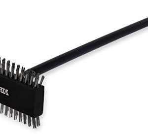 SPARTA 4029000 Stainless Steel Grill Brush, Grill Scraper With Metal Bristles, 30.5 Inches, Black