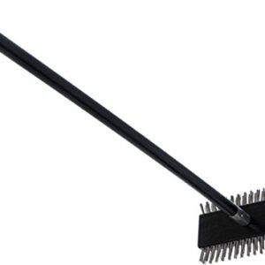 SPARTA 4029000 Stainless Steel Grill Brush, Grill Scraper With Metal Bristles, 30.5 Inches, Black