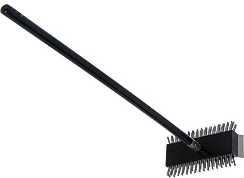 SPARTA 4029000 Stainless Steel Grill Brush, Grill Scraper With Metal Bristles, 30.5 Inches, Black