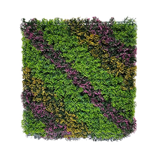 Artificial Ivy Privacy Fence Screen. 12 Panels 20x20 in. Artificial Flower Wall Fence Top Mediterranean Fern & Faux Ivy Vine Leaf Grass Decoration for Outdoor and Indoor